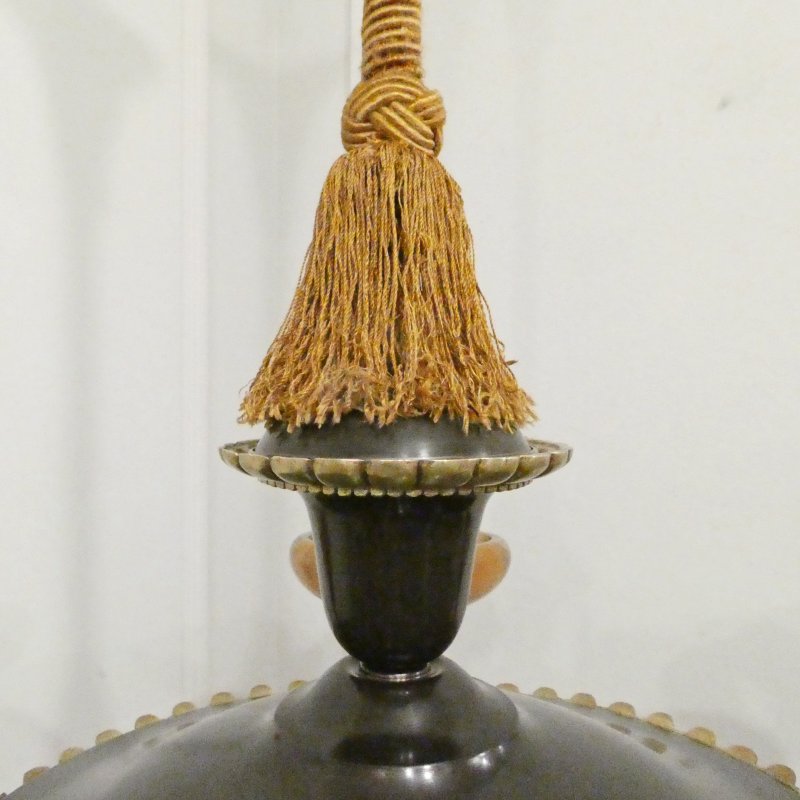 Art Deco Period Bronze & Alabaster Chandelier in the Empire Style - Image 14