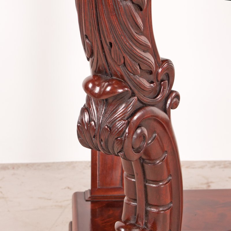 19thC Large French Mahogany Console Table - Image 10