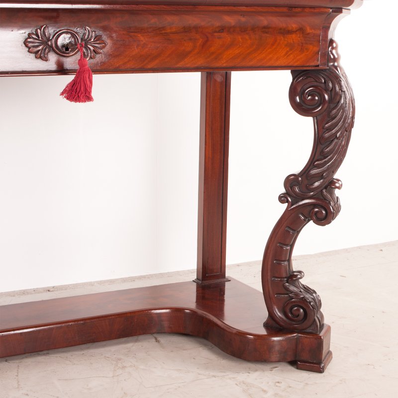 19thC Large French Mahogany Console Table - Image 14