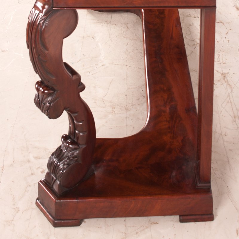 19thC Large French Mahogany Console Table - Image 8