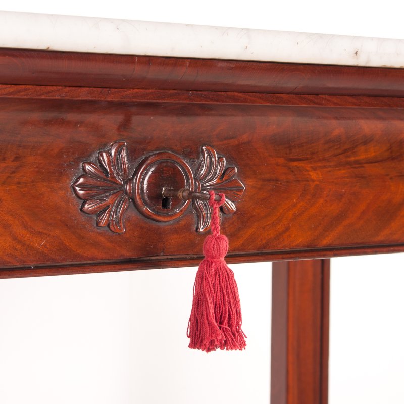19thC Large French Mahogany Console Table - Image 12