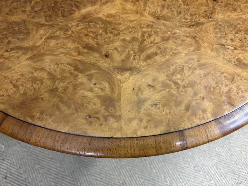 Large Sized Victorian Burr Walnut Coffee Table - Image 7