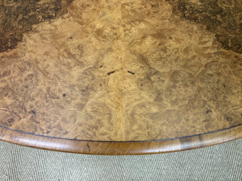 Large Sized Victorian Burr Walnut Coffee Table - Image 9