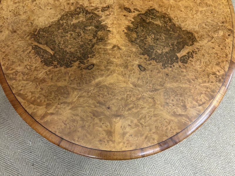 Large Sized Victorian Burr Walnut Coffee Table - Image 10
