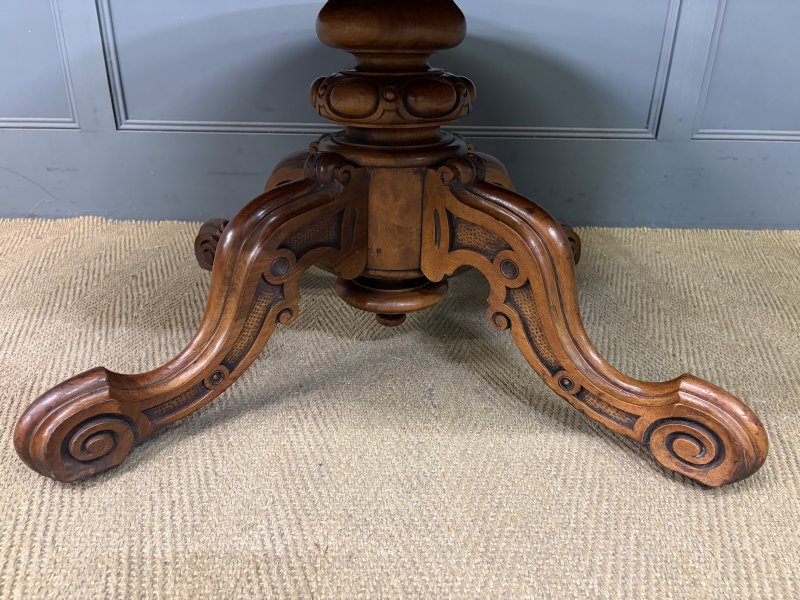 Large Sized Victorian Burr Walnut Coffee Table - Image 11