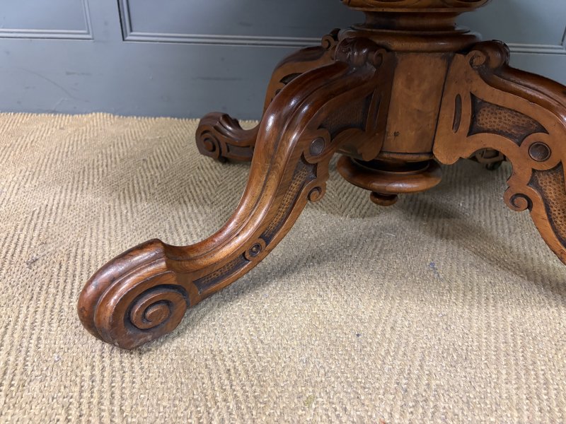 Large Sized Victorian Burr Walnut Coffee Table - Image 13