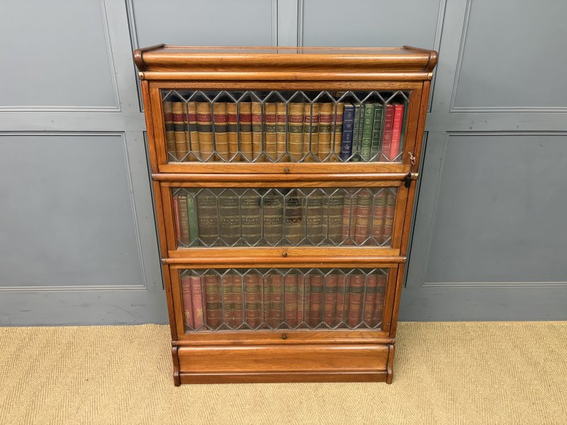 Walnut Globe Wernicke Stacking Bookcase