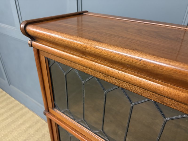 Walnut Globe Wernicke Stacking Bookcase - Image 7
