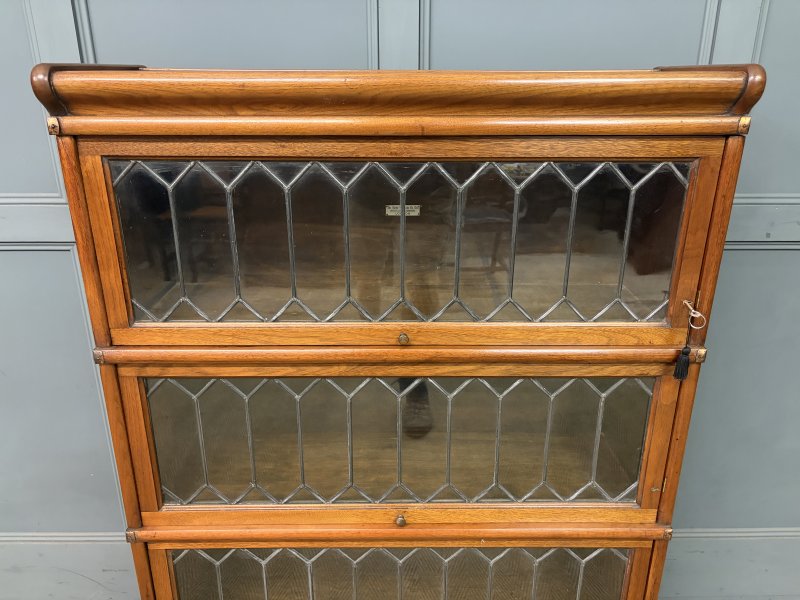 Walnut Globe Wernicke Stacking Bookcase - Image 9