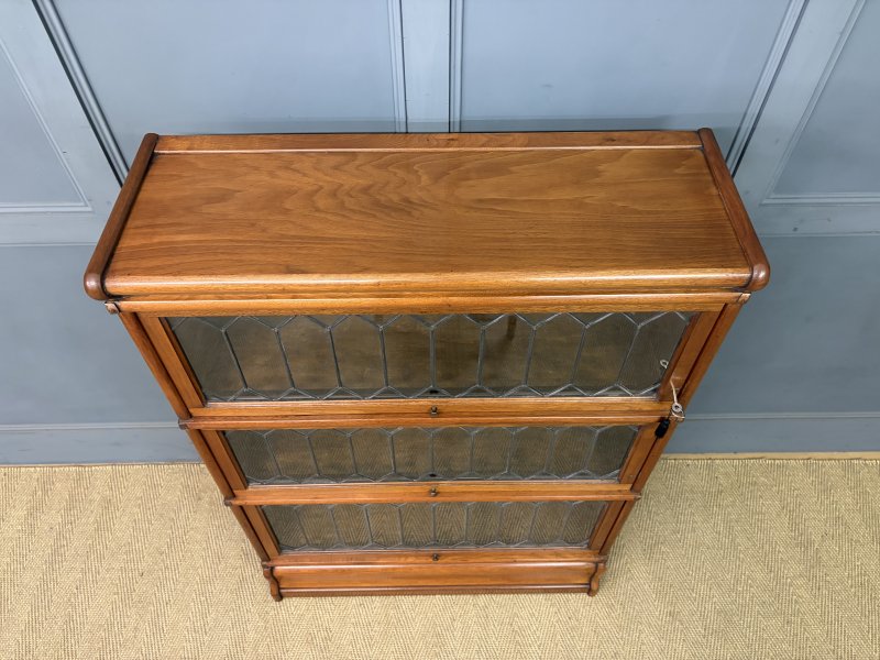 Walnut Globe Wernicke Stacking Bookcase - Image 11