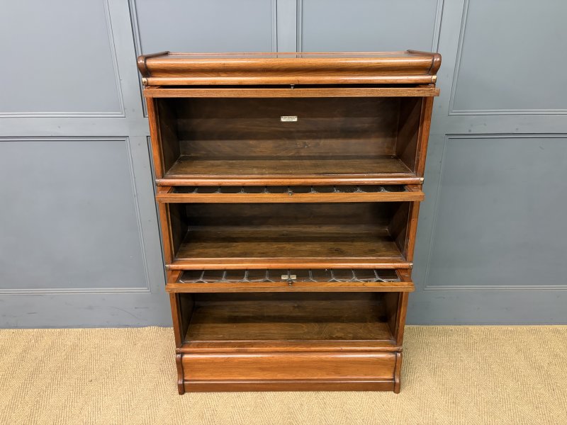 Walnut Globe Wernicke Stacking Bookcase - Image 8