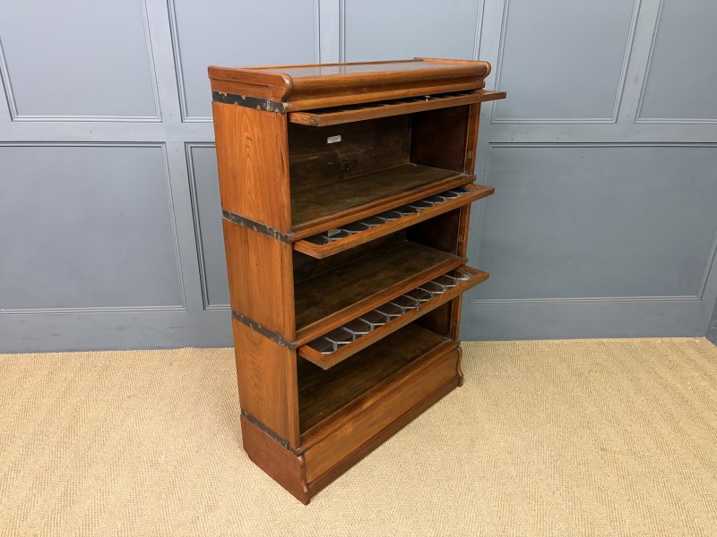 Walnut Globe Wernicke Stacking Bookcase - Image 12
