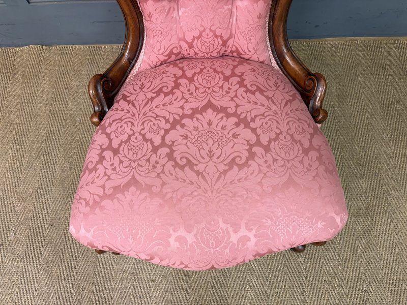 Pair of Victorian Walnut Nursing Chairs - Image 18