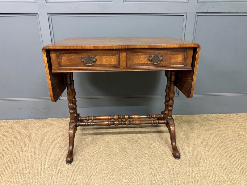 Burr Walnut Sofa Table - Image 8