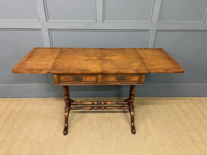 Burr Walnut Sofa Table - Image 9