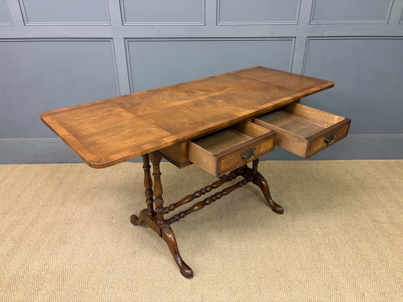Burr Walnut Sofa Table - Image 10