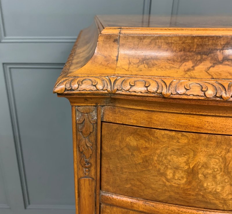 Tall Pair of Burr Walnut Pedestal Cupboards - Image 2