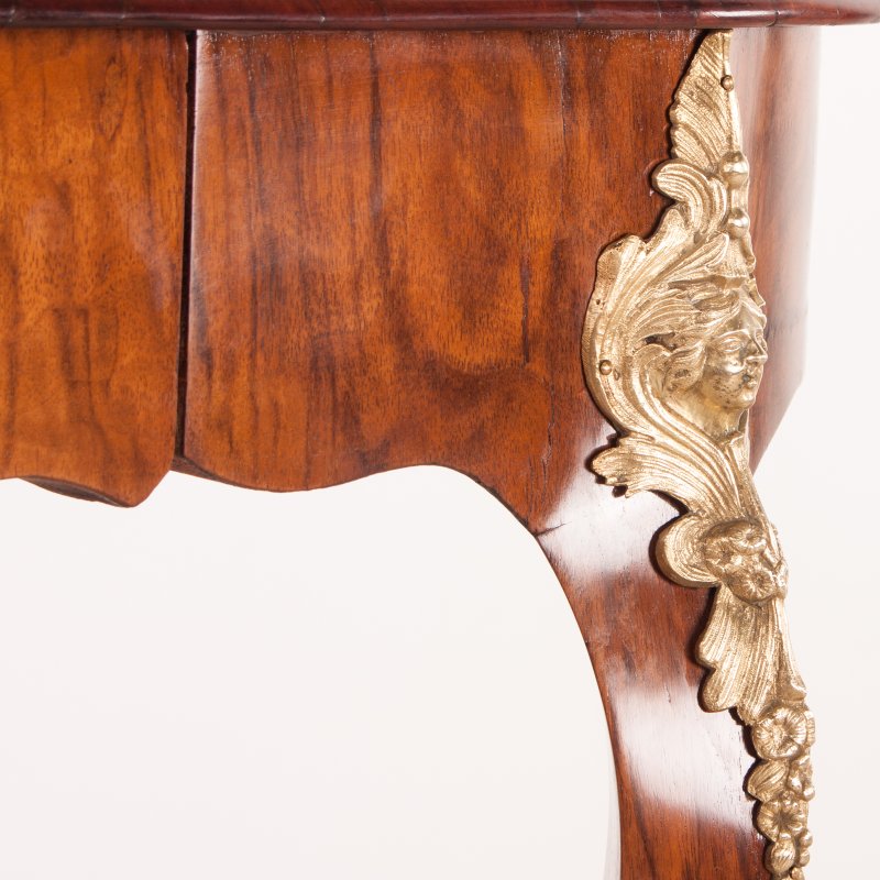 Victorian Walnut Kidney Shaped Writing Table - Image 15