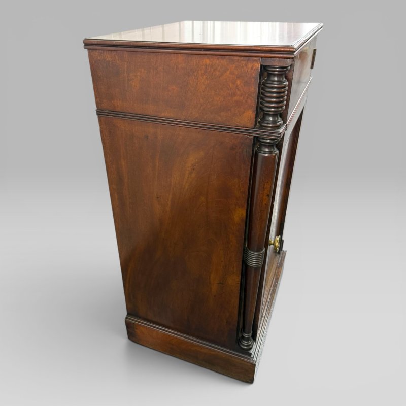 Antique Regency Mahogany Wine Cooler Cellarette Cabinet |  Metal Lined Interior - Image 8