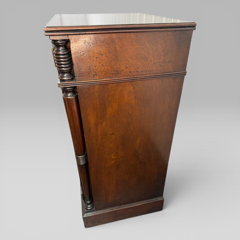 Antique Regency Mahogany Wine Cooler Cellarette Cabinet |  Metal Lined Interior - Image 7