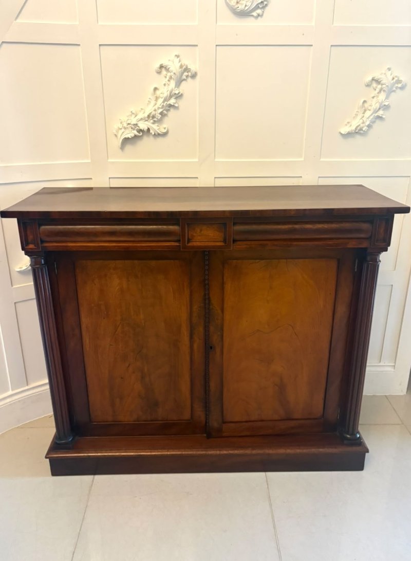 Antique Regency Mahogany Two Door Sideboard Cabinet - Image 3