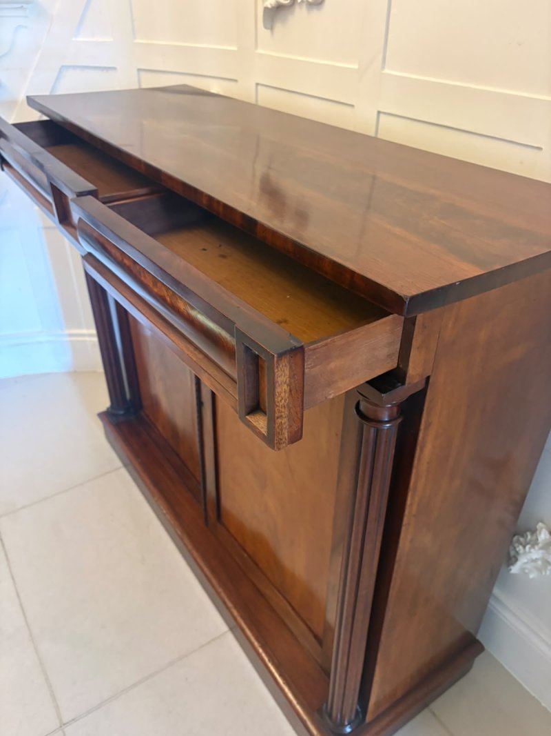 Antique Regency Mahogany Two Door Sideboard Cabinet - Image 7