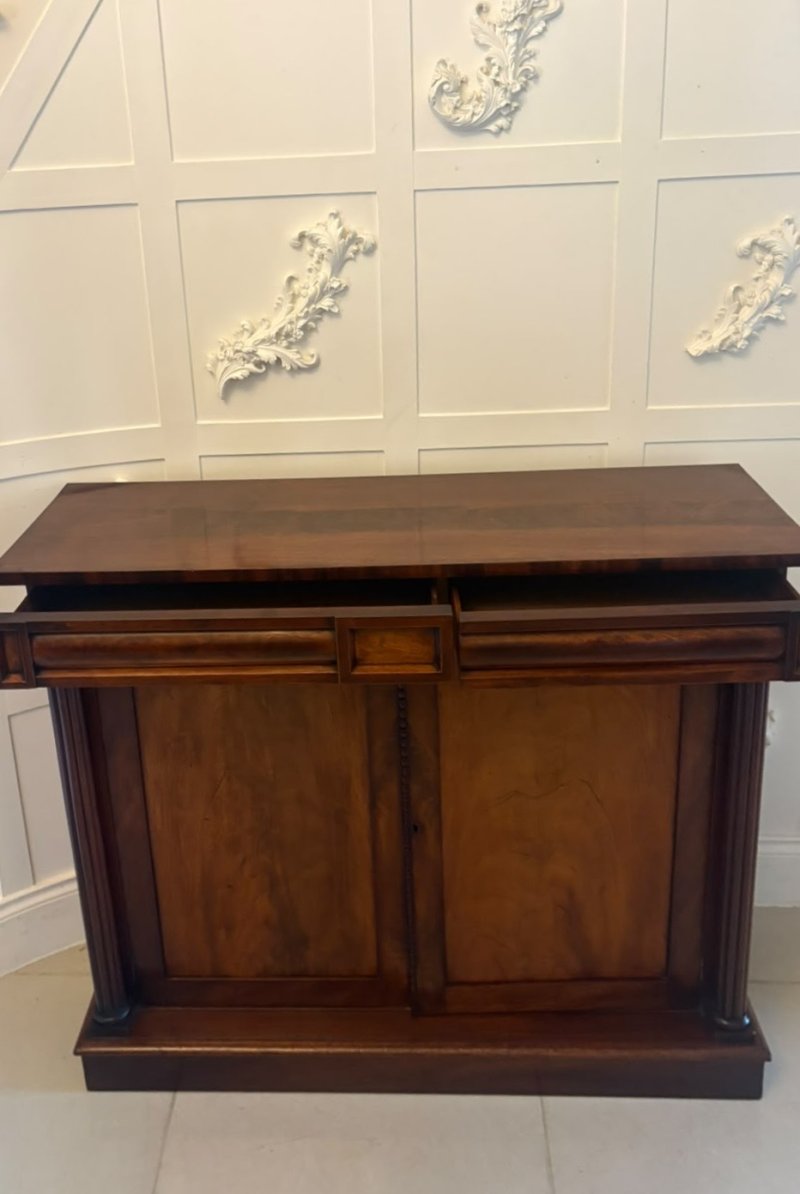 Antique Regency Mahogany Two Door Sideboard Cabinet - Image 9