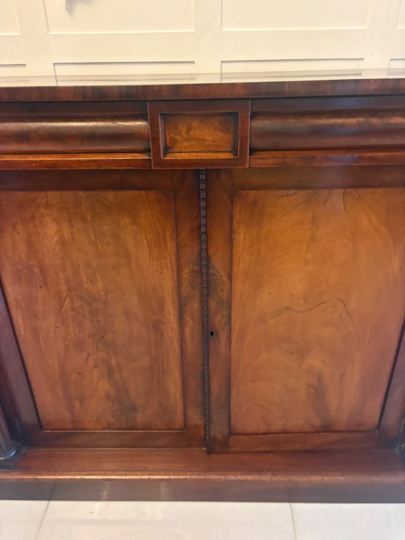 Antique Regency Mahogany Two Door Sideboard Cabinet - Image 13