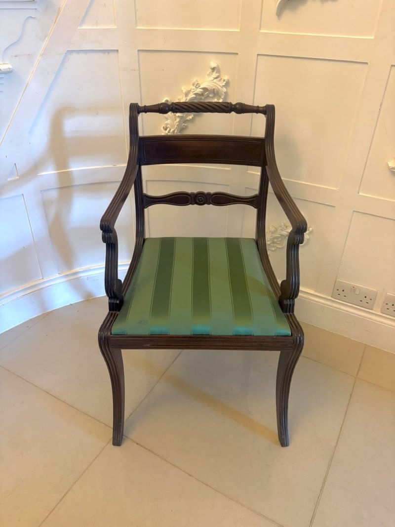 Antique Regency Mahogany Desk Chair - Image 5
