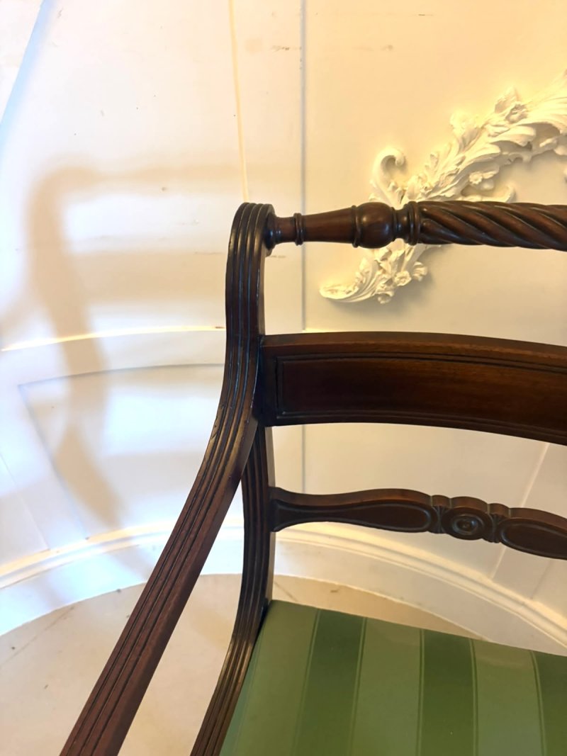 Antique Regency Mahogany Desk Chair - Image 8