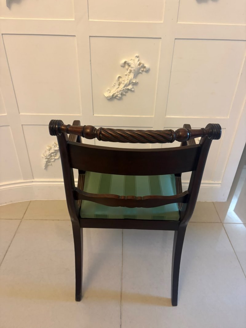 Antique Regency Mahogany Desk Chair - Image 9