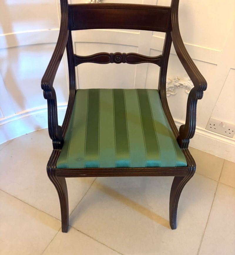 Antique Regency Mahogany Desk Chair - Image 10