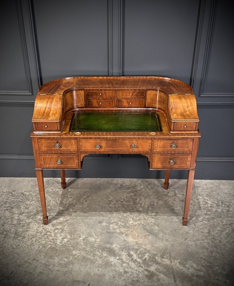 Inlaid Mahogany Carlton House Desk - Image 2