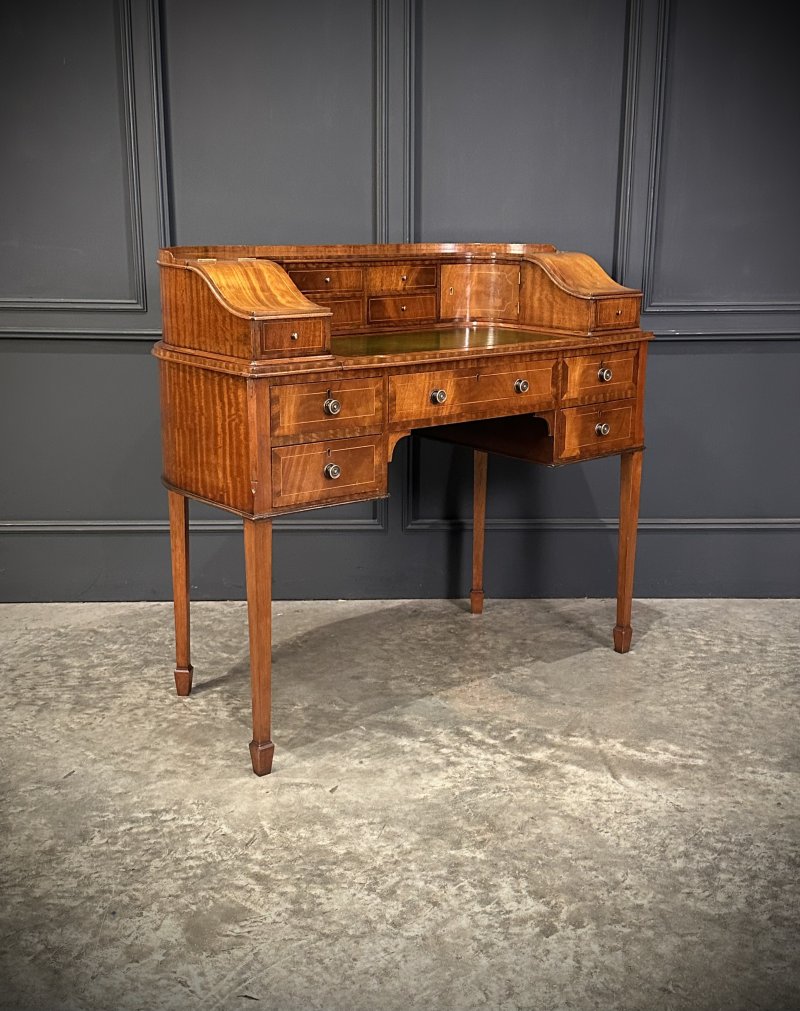 Inlaid Mahogany Carlton House Desk - Image 4