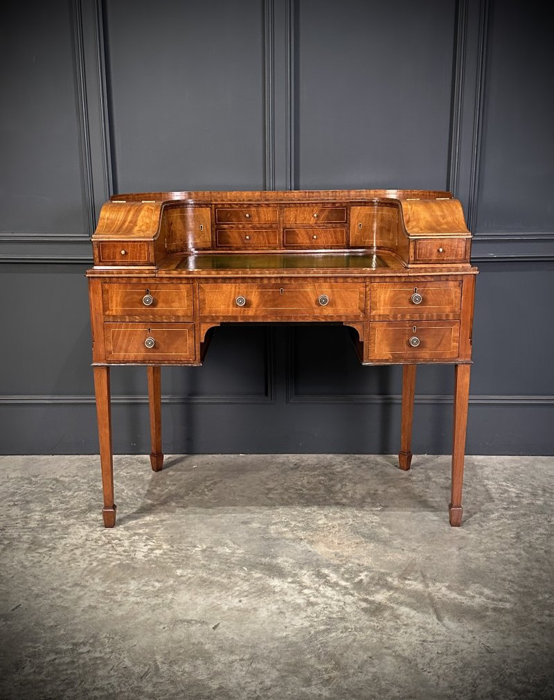 Inlaid Mahogany Carlton House Desk - Image 5