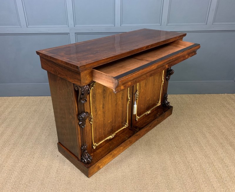 Regency Period Rosewood Side Cabinet - Image 14