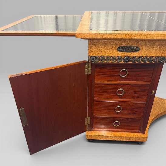 French Neoclassical Office Set by Mercier Frères – Desk, Cabinet & Chair - Image 11
