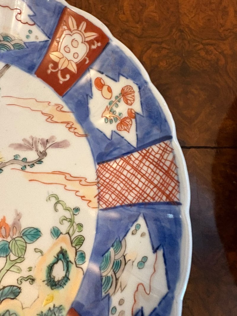 Antique Japanese Meiji Imari Porcelain Plates with Exotic Birds – Pair - Image 5