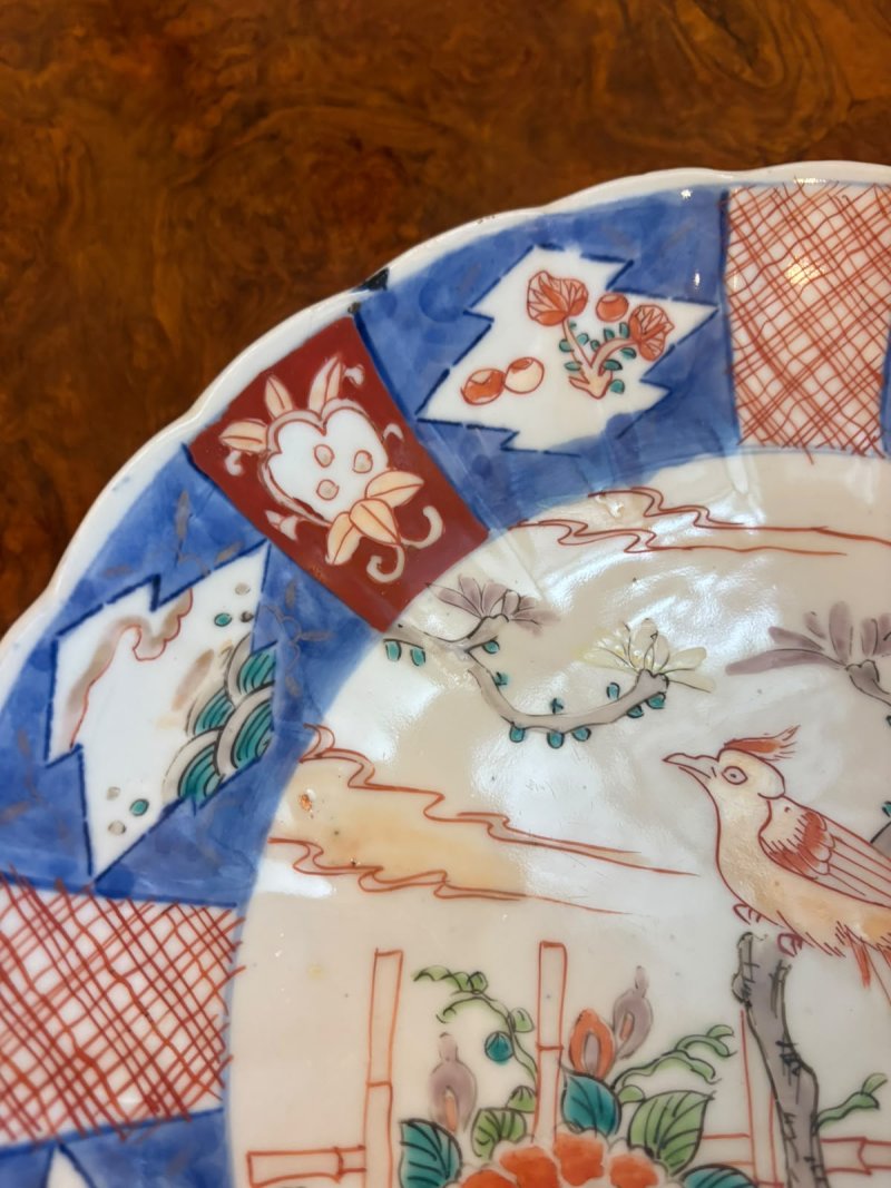 Antique Japanese Meiji Imari Porcelain Plates with Exotic Birds – Pair - Image 6