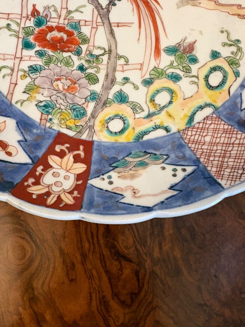 Antique Japanese Meiji Imari Porcelain Plates with Exotic Birds – Pair - Image 8