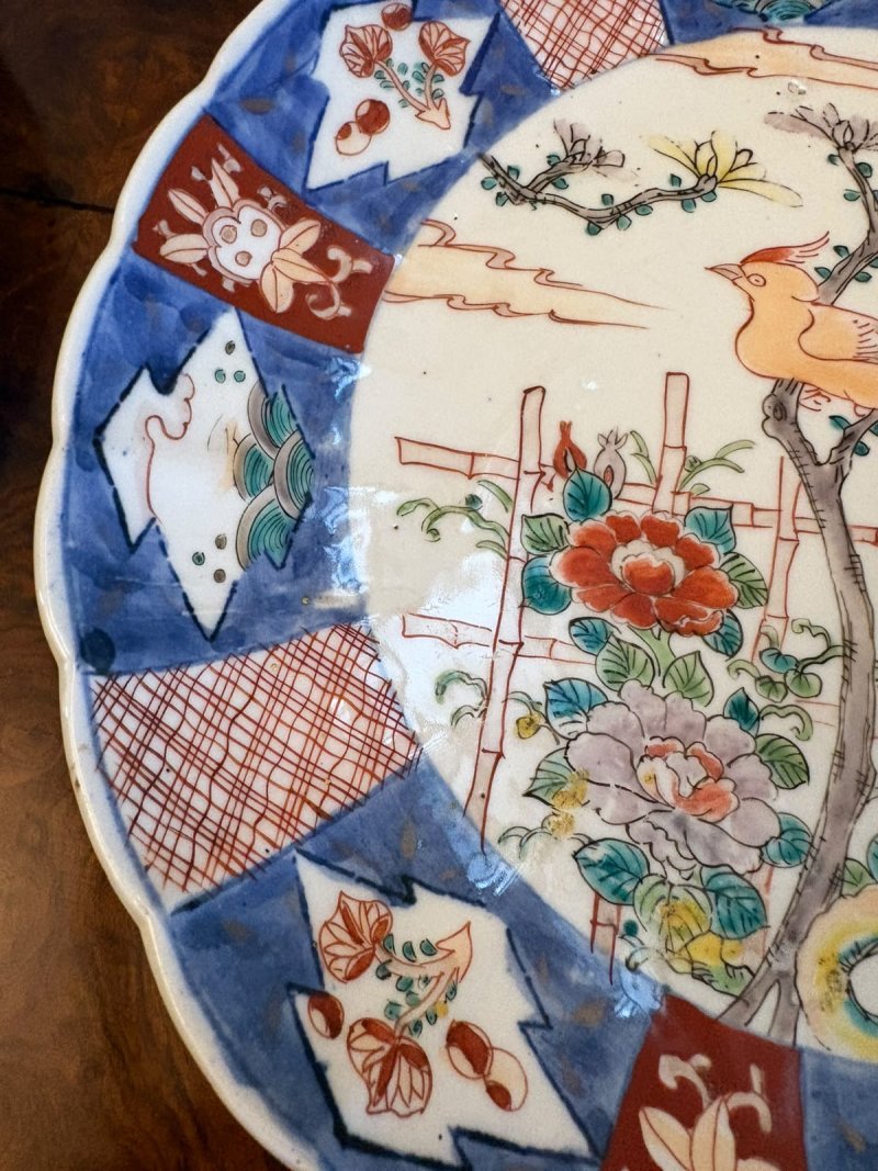 Antique Japanese Meiji Imari Porcelain Plates with Exotic Birds – Pair - Image 7