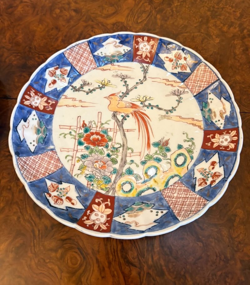 Antique Japanese Meiji Imari Porcelain Plates with Exotic Birds – Pair - Image 17