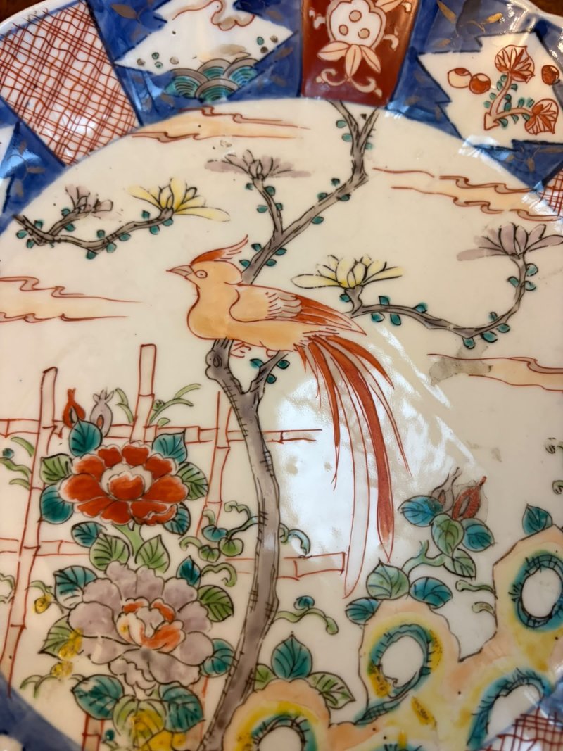 Antique Japanese Meiji Imari Porcelain Plates with Exotic Birds – Pair - Image 22
