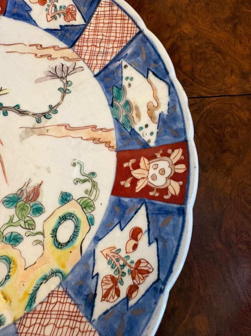 Antique Japanese Meiji Imari Porcelain Plates with Exotic Birds – Pair - Image 23