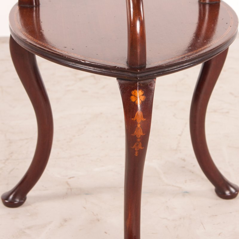 Heart Shaped Two Tier Mahogany Occasional Table - Image 9
