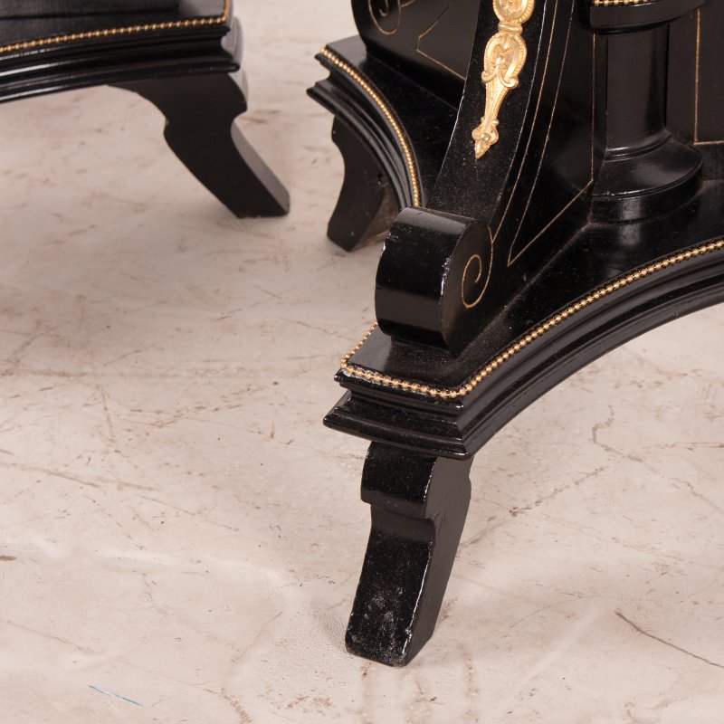 Pair Of Ebonised Highly Decorative Torcheres - Image 7