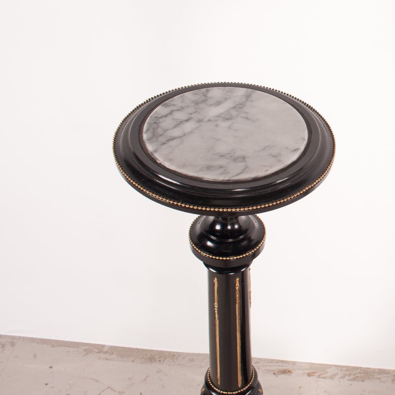 Pair Of Ebonised Highly Decorative Torcheres - Image 11