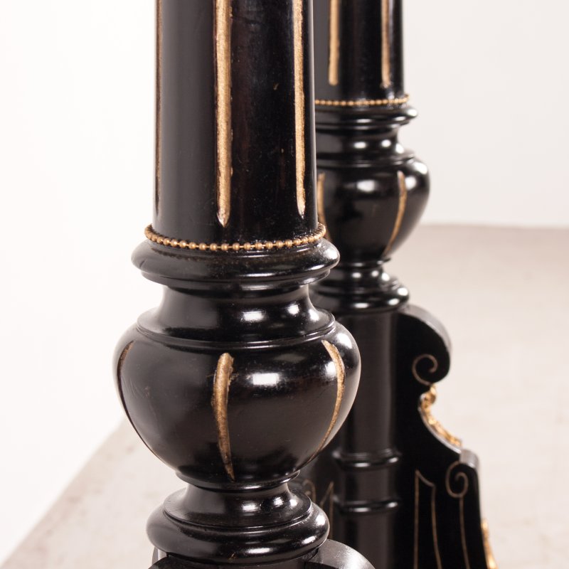 Pair Of Ebonised Highly Decorative Torcheres - Image 13