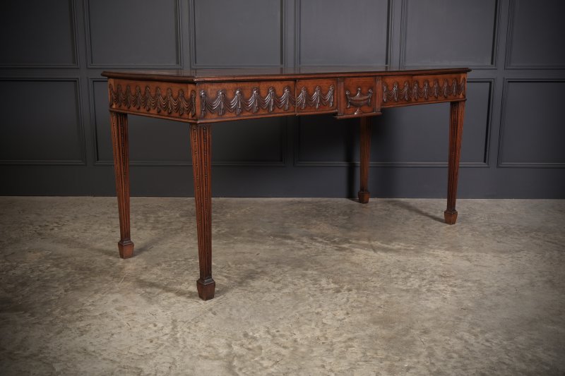 Large Sheraton Style Mahogany Serving Table - Image 5