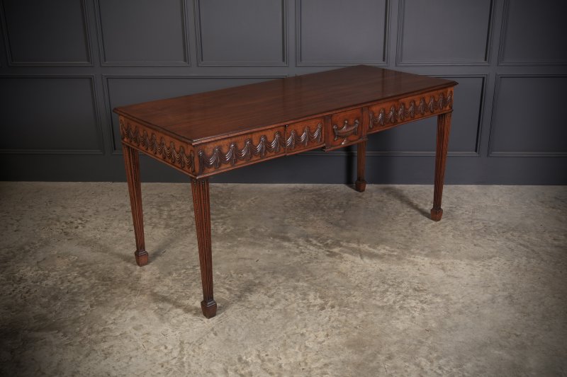 Large Sheraton Style Mahogany Serving Table - Image 2